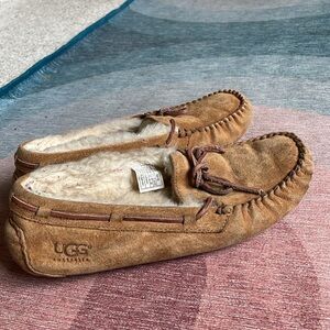 UGG Tan Loafers Slip-Ons with Moccasin Design